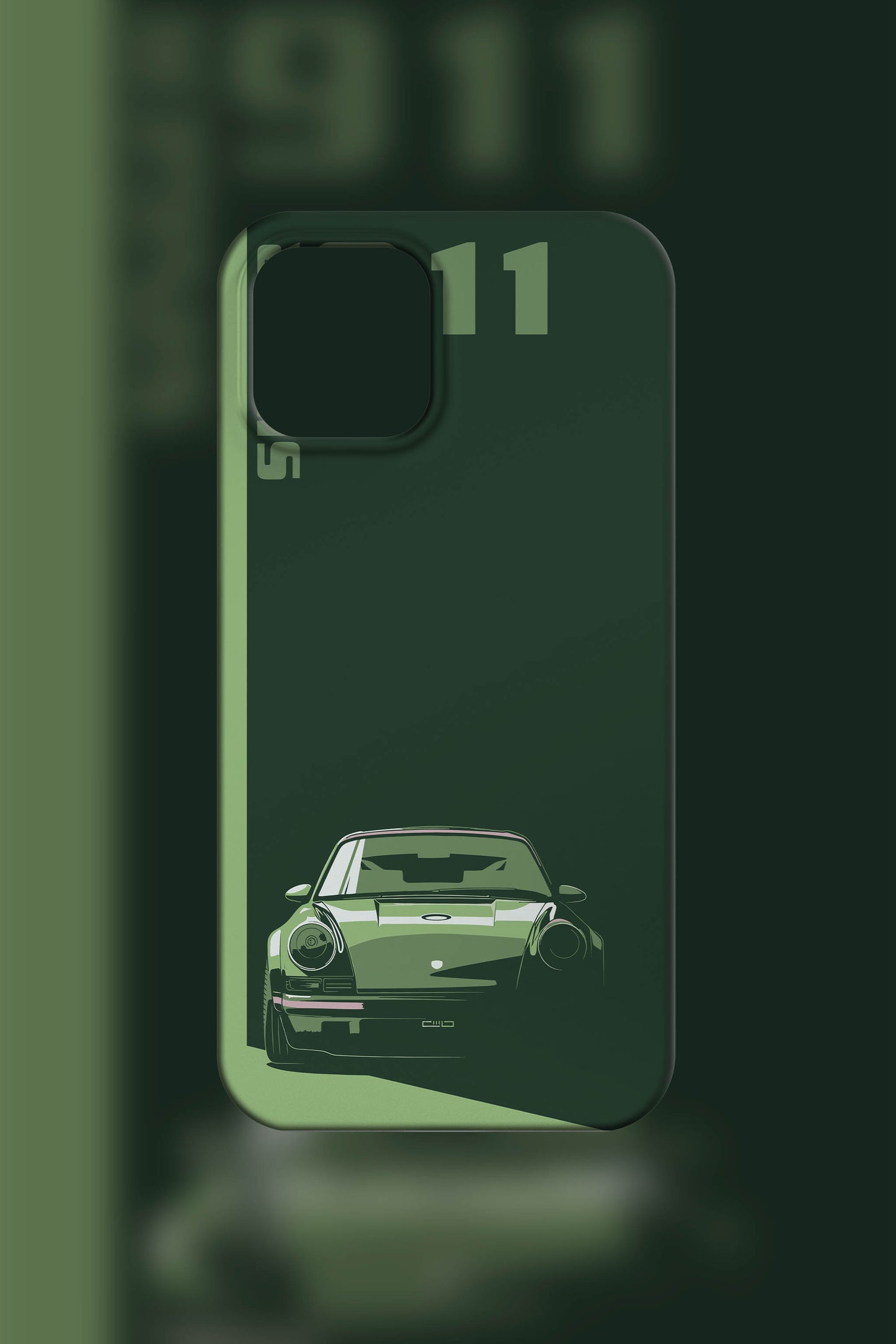 GREEN PORSCHE 911 Case