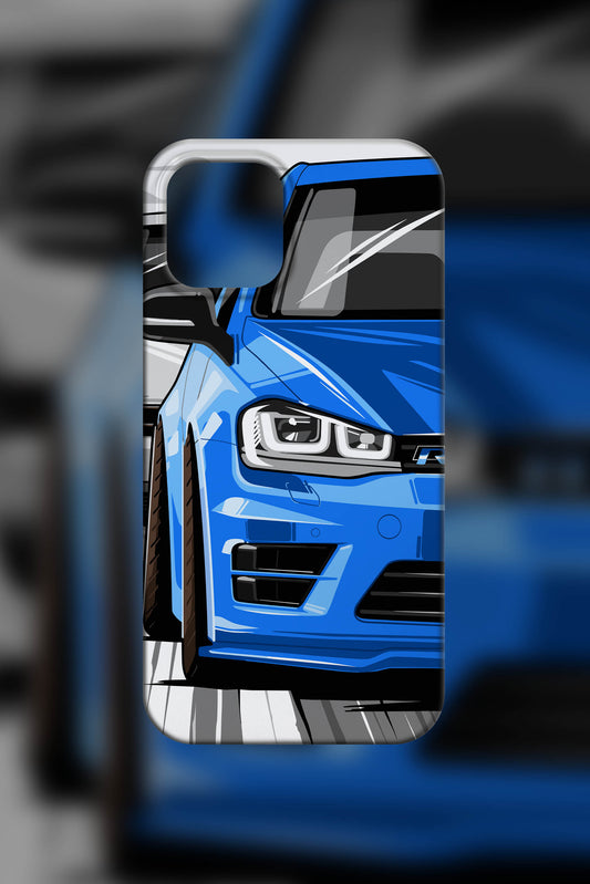 BLUE VW GOLF-R Case